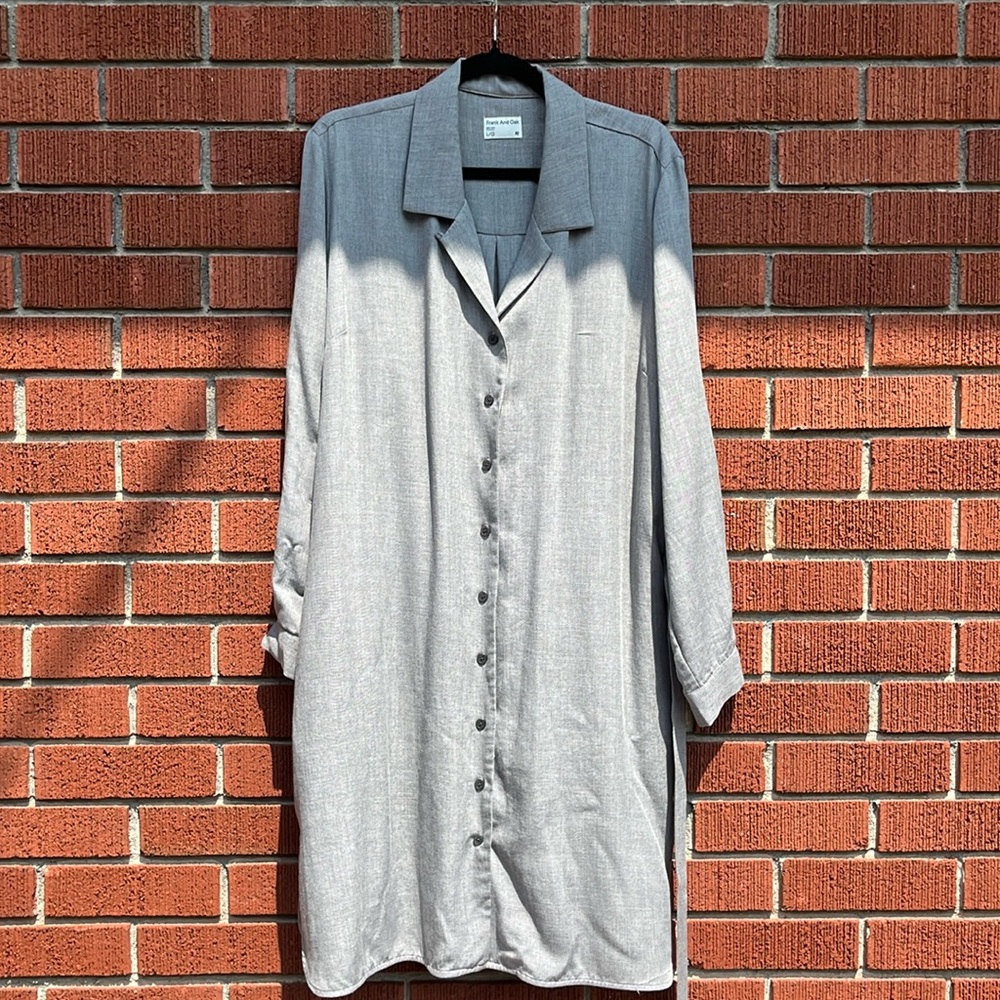 Frank and Oak Size L Belted Shirt Dress